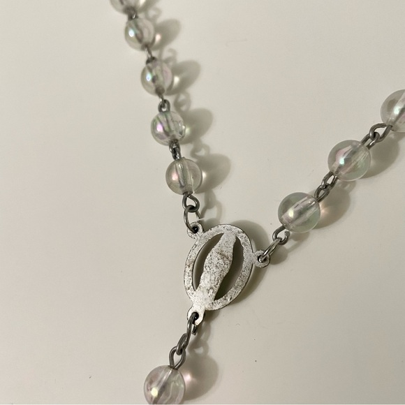 Vintage Crucifix Catholic Jesus Christian Cross Pendant Rosary Necklace - Picture 9 of 16